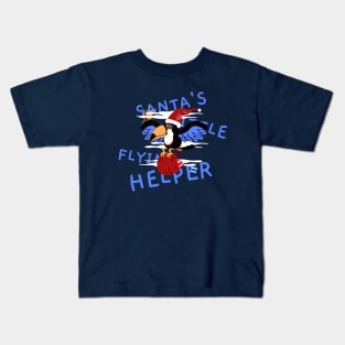 Santa's Little Flying Helper Design Kids T-Shirt